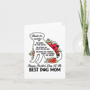 Moederdag naar de beste hond moeder Moederdag hond Kaart