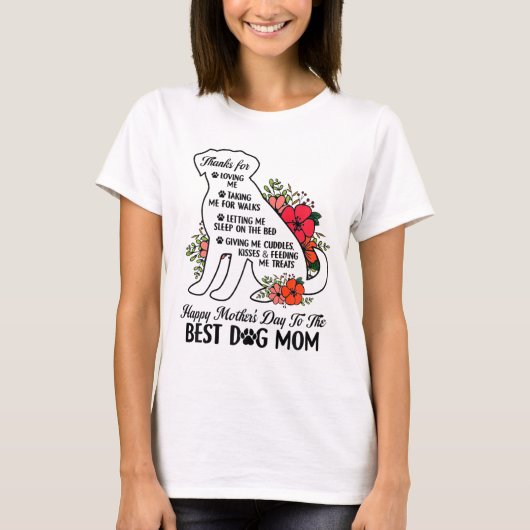 Moederdag naar de beste hond moeder Moederdag hond T-shirt (Voorkant)