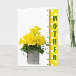 Moederdag Narcissen Boeket Kaart