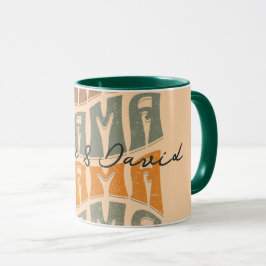 Moederdag Natural Color Mama Kinder Name T-Shirt Mok