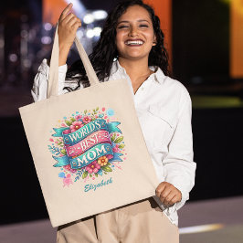 Moederdag Natuur Liefhebbers Floral gepersonalisee Tote Bag
