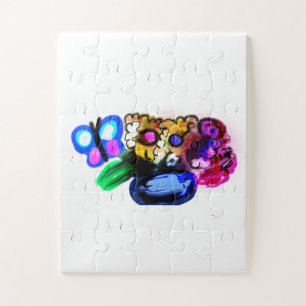 Moederdag nevelige bloem legpuzzel