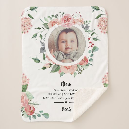 moederdag New Baby aan mama van Kinderen Sherpa Deken (Voorkant)
