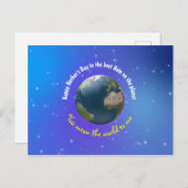 Moederdag nieuwigheids Aarde Briefkaart (Voorkant / Achterkant)