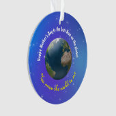 Moederdag nieuwigheids Aarde Ornament (voorkant)