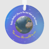 Moederdag nieuwigheids Aarde Ornament (achterkant)