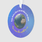 Moederdag nieuwigheids Aarde Ornament (voorkant)