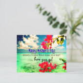  Moederdag nieuwigheids humor tropisch Briefkaart (Staand voorkant)