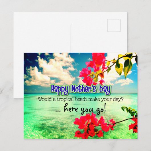  Moederdag nieuwigheids humor tropisch Briefkaart (Voorkant / Achterkant)