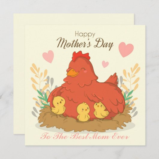 Moederdag Note Kaart (Voorkant / Achterkant)