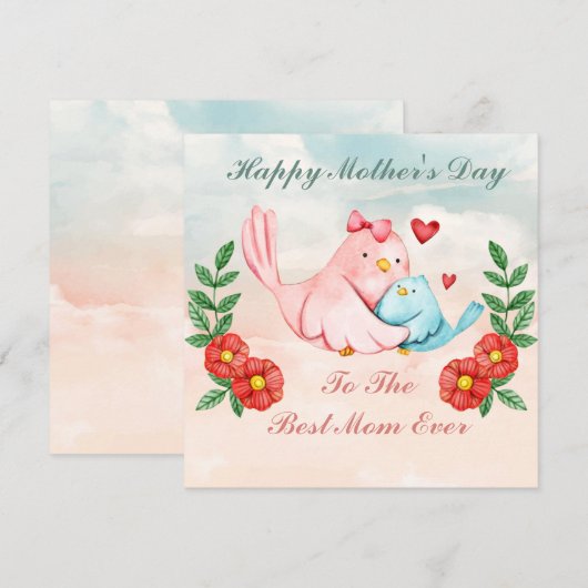 Moederdag Note Kaart (Voorkant / Achterkant)