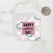 Moederdag Note Kaart Notitiekaartje (Voorkant / Achterkant in situ)