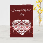 Moederdag Oekraïense folk etnisch borduurwerk Kaart (Gele Bloem)