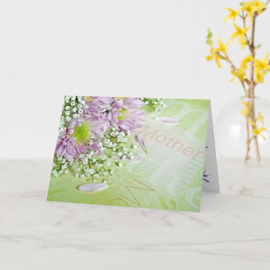 Moederdag of moederdag kaart (Gele Bloem)