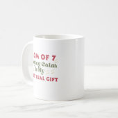 Moederdag of verjaardag, moeder van 7 koffiemok (Voorkant links)