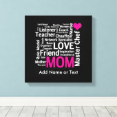 Moederdag of Verjaardag voor een Wonderful Mom Canvas Afdruk (Insitu (Houten vloer))