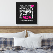 Moederdag of Verjaardag voor een Wonderful Mom Canvas Afdruk (Insitu (Slaapkamer))