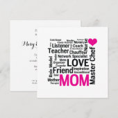 Moederdag of Verjaardag voor een Wonderful Mom Kaart (Voorkant / Achterkant)