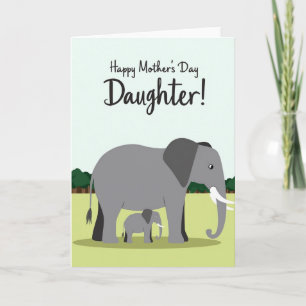 Moederdag Olifant Kunstkaart Kaart