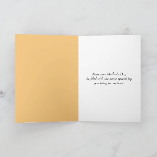 Moederdag olifant met Baby Kaart (Binnen)