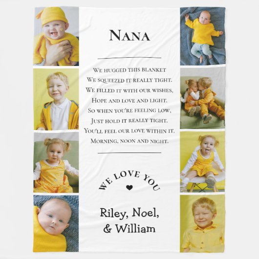 Moederdag Oma Babi Grammy van de kleinkinderen Fleece Deken (Voorkant)