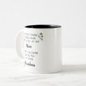 Moederdag Oma Keepsake Modern Fotocadeau Tweekleurige Koffiemok (Voorkant links)