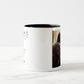 Moederdag Oma Keepsake Modern Fotocadeau Tweekleurige Koffiemok (Center)