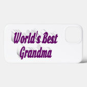 Moederdag oma paarse typografie Case-Mate iPhone case (Achterkant (horizontaal))