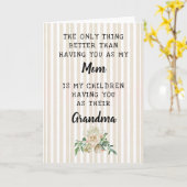 Moederdag oma van dochter kaart (Gele Bloem)