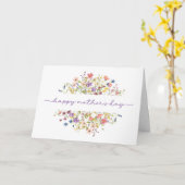 Moederdag omringd door delicate wilde bloemen kaart (Gele Bloem)