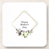 Moederdag Onderzetter - Schoon ontwerp, aangepaste (Voorkant)