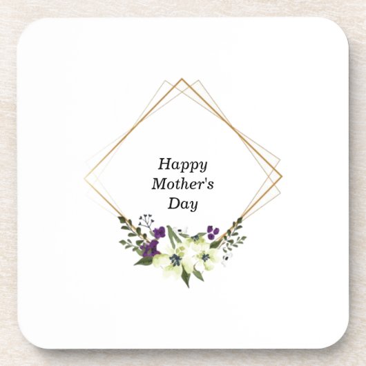 Moederdag Onderzetter - Schoon ontwerp, aangepaste (Voorkant)