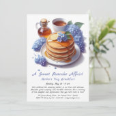 Moederdag ontbijt - Pannenkoeken & lila Kaart (Staand voorkant)