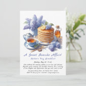 Moederdag ontbijt - Pannenkoeken & lila Kaart (Staand voorkant)