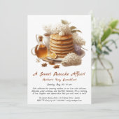 Moederdag ontbijt - Pannenkoeken & lila Kaart (Staand voorkant)