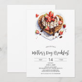 Moederdag Ontbijtuitnodiging Kaart (Voorkant / Achterkant)