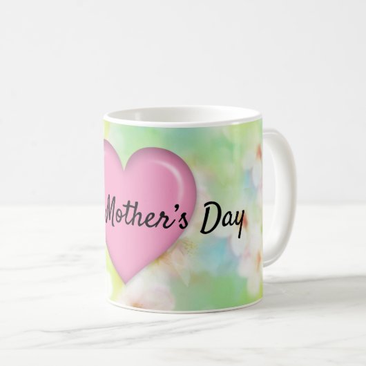Moederdag ontwerp bloemige elegante mok (Voorkant rechts)