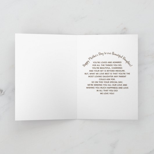 MOEDERDAG- ONZE DOCHTER - COUNTRY FLOWERS/VAAS KAART (Binnen)
