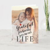 Moederdag op maat 2 foto's en tekst feestdagen kaart (Voorkant)