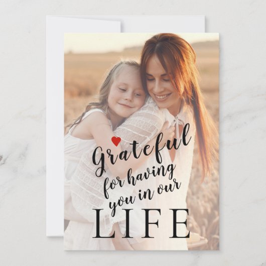 Moederdag op maat 2 foto's en tekst feestdagenkaart (Voorkant)