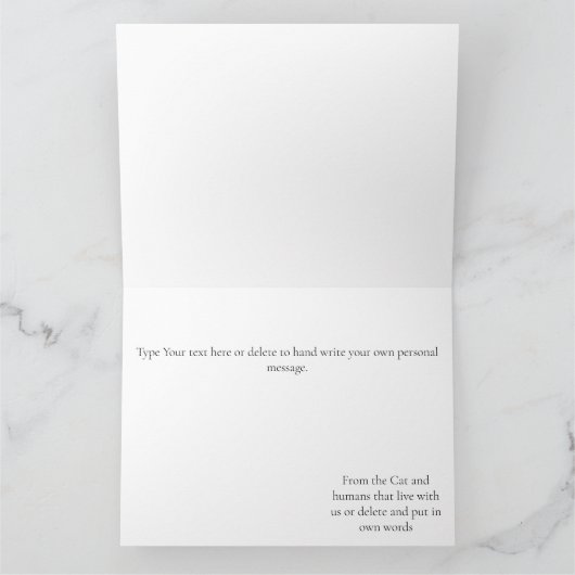 Moederdag Oranje Tabby Cat Kaart (Binnen)