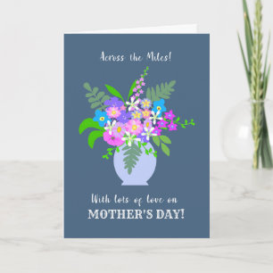 Moederdag Over de Miles Vaas van Bloemen Kaart