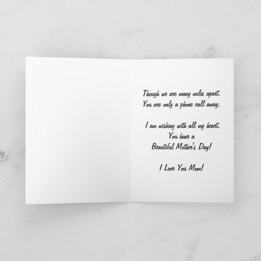 Moederdag over lange afstand kaart (Binnen)