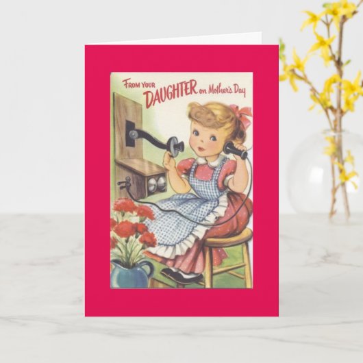 Moederdag over lange afstand kaart (Gele Bloem)