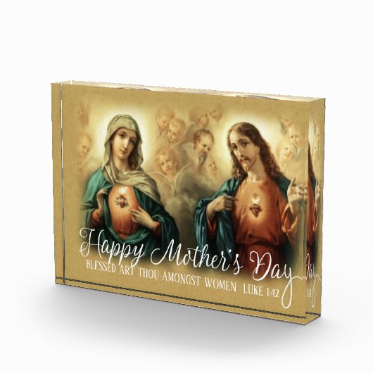 moederdag overlay | Maagd Mary Heart Jesus Fotoblokken (Rechts)