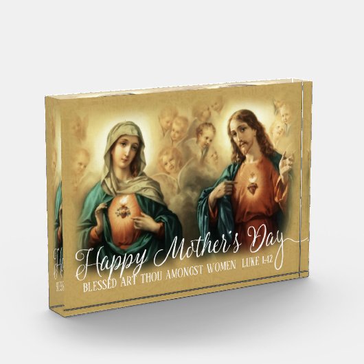 moederdag overlay | Maagd Mary Heart Jesus Fotoblokken (Links)