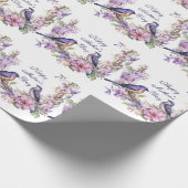 Moederdag Paar van Bluebirds Cadeaupapier (Hoek)