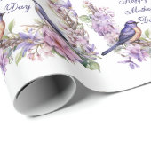 Moederdag Paar van Bluebirds Cadeaupapier (Rol Hoek)