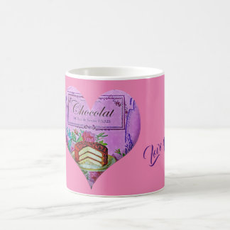 Moederdag paars hart Chocolade Koffiemok