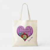 Moederdag paars hart Chocolade Tote Bag (Achterkant)